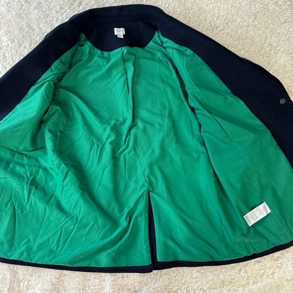 J Crew Wool-blend blazer-coat in Navy - Picture 8 of 12